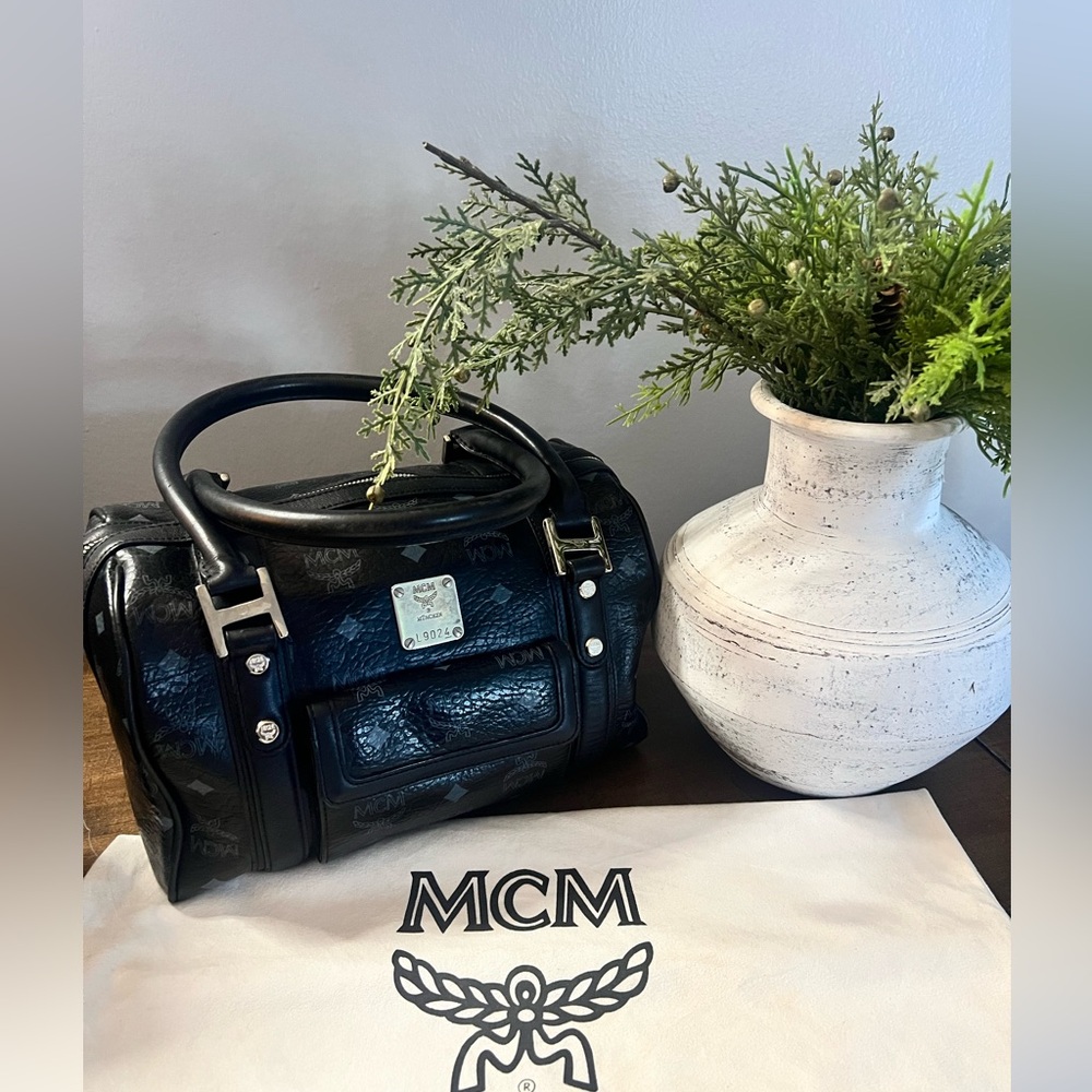 MCM Visetos Boston Bag (with COA)